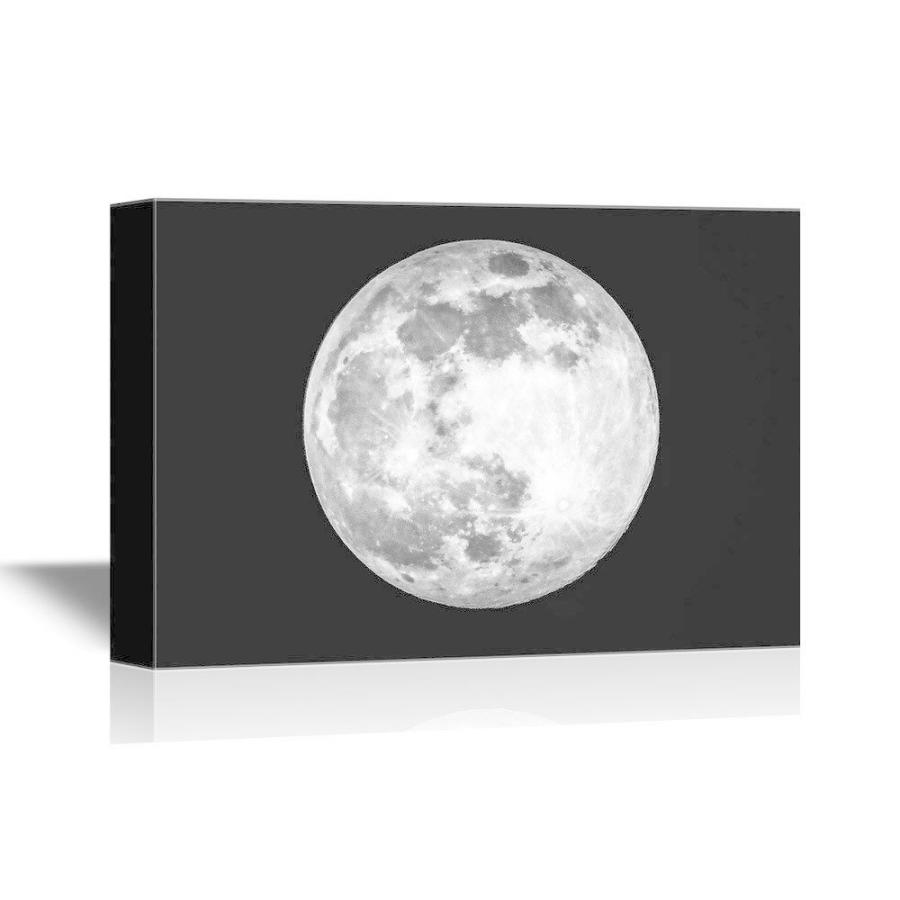 パネルアート Wall 26-Giant Moon over the Sky in Black and White Gallery-CVS - 32x