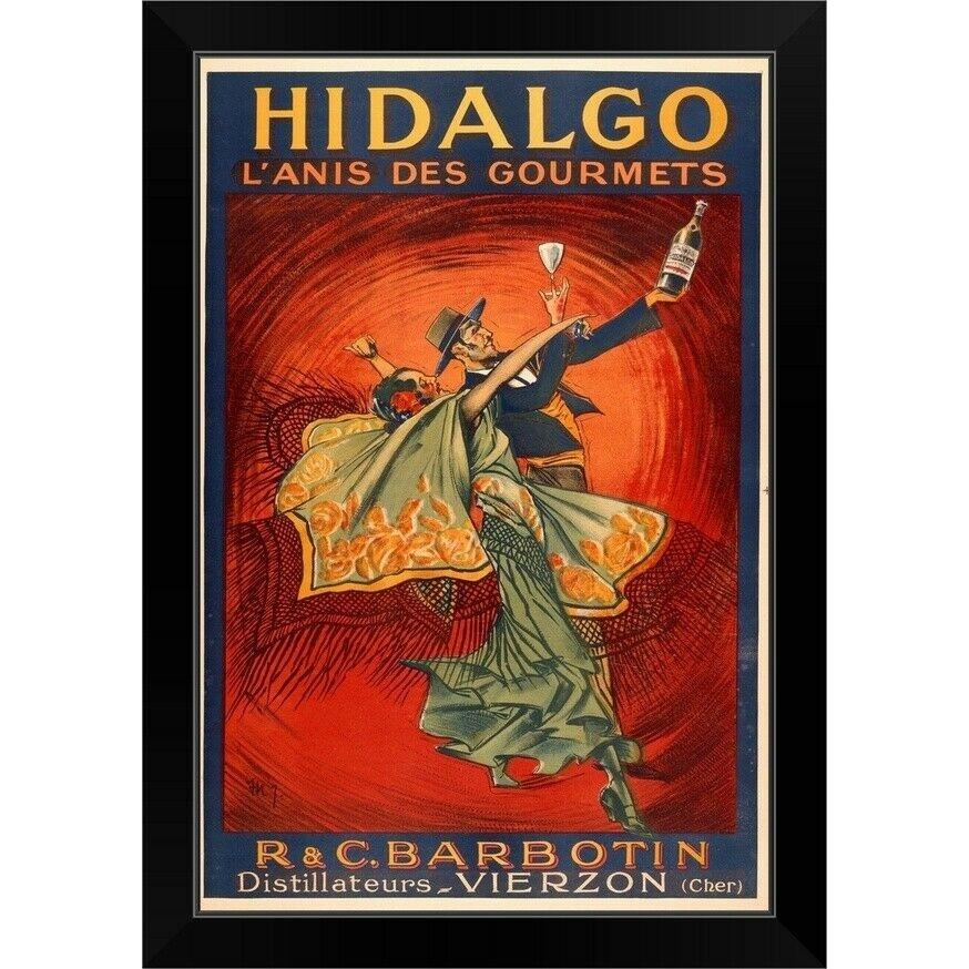 ダイアログボックス工芸 Hidalgo 、 l 'Anis des Gourmets ブラックフレームウォールアートプリント 、 ワインホームデコ- show ファブリックパネル-家具、インテリア-ウォールデコレーション