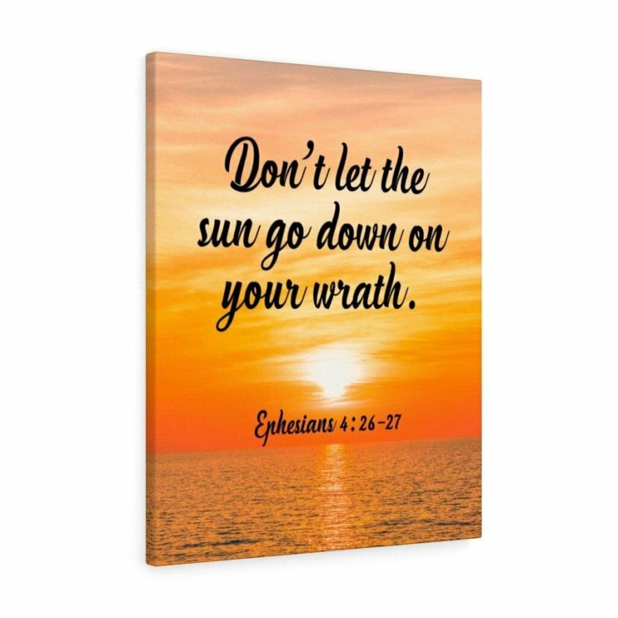 パネルアート Scripture Canvas Don 't Let The Sun Go Down Ephesians 4:26-27 Christ