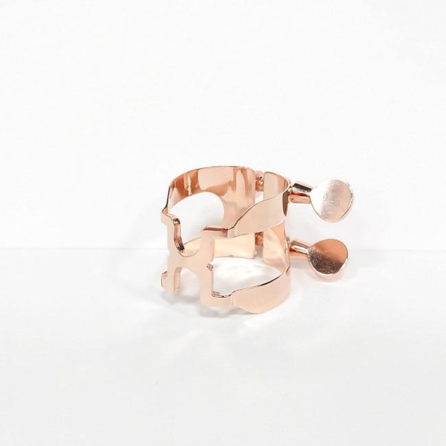 ハリソン アルトサックス リガチャー セルマーラバー用 ピンク