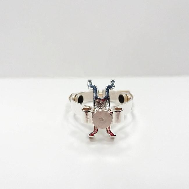国内在庫】JLV アルトサックスリガチャー 銀メッキ 管楽器、吹奏楽器