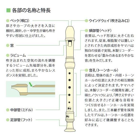 学校用 YAMAHA ヤマハ ソプラノリコーダー YRS-27III｜windforest｜03