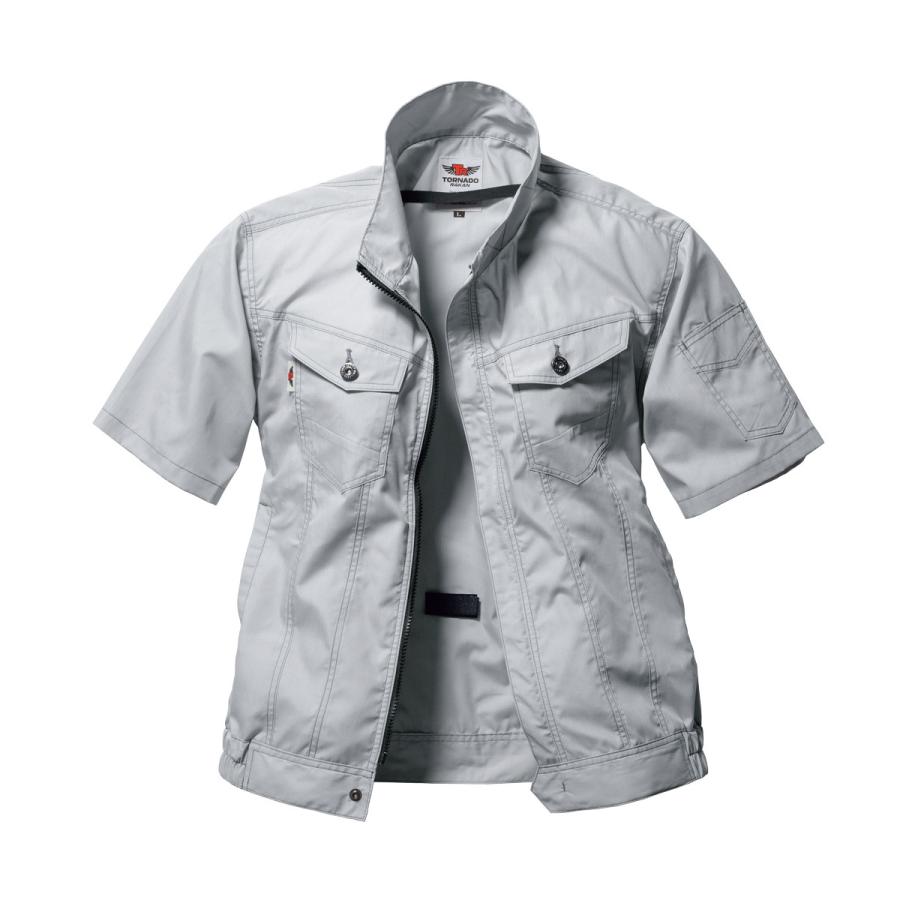 空調作業服 熱中症 熱中症対策 熱射病 服のみ 半袖ブルゾン デニム風 綿74%ポリ26% 撃涼の通風性 楽らく電池操作 トルネードラカン TR2251【在庫限り】 |  | 01