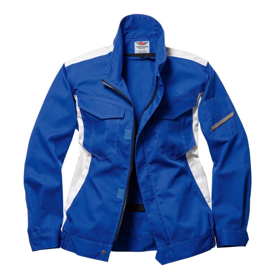 空調作業服 熱中症 熱中症対策 熱射病 服のみ 長袖ブルゾン ツートン ポリ65%綿35% 丈夫 撃涼の通風性 楽らく電池操作 トルネードラカン TR3262【在庫限り】 |  | 01