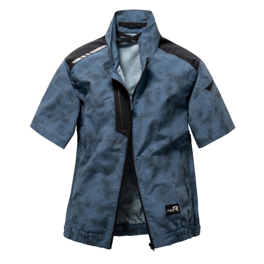 空調作業服 熱中症対策 服のみ 大小ドット柄プリント 激涼の通風性 便利な電池操作 ポリエステル65%綿35% 半袖ブルゾン トルネードラカン TR3351【在庫限り】 |  | 01