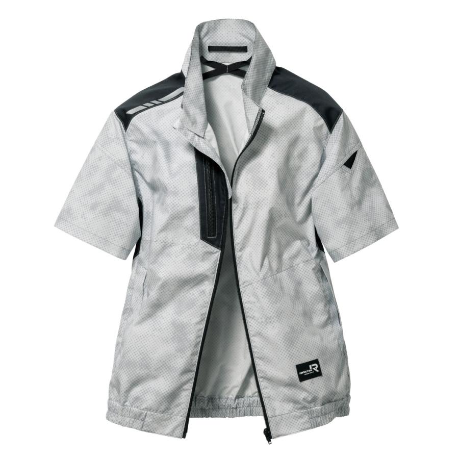 空調作業服 熱中症対策 服のみ 大小ドット柄プリント 激涼の通風性 便利な電池操作 ポリエステル65%綿35% 半袖ブルゾン トルネードラカン TR3351【在庫限り】 |  | 02