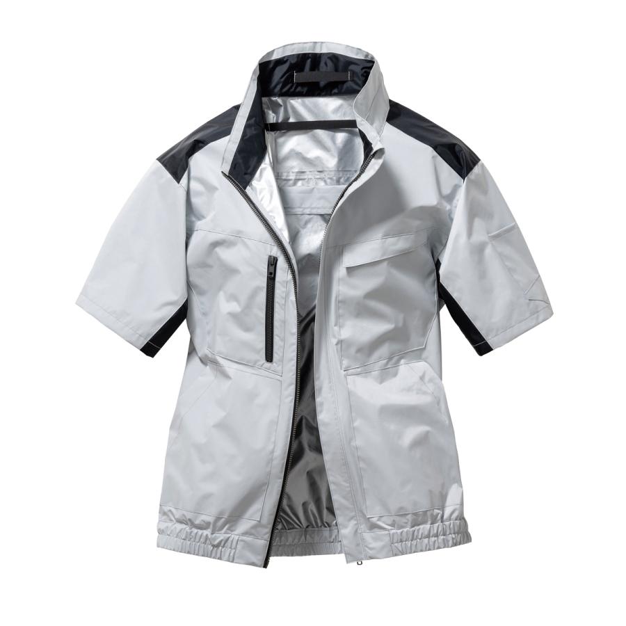 空調作業服 熱中症 熱中症対策 熱射病 服のみ 半袖 ポリエステル100% アルミ遮光 UVカット 便利な電池操作 トルネードラカン TRA1751 |  | 03