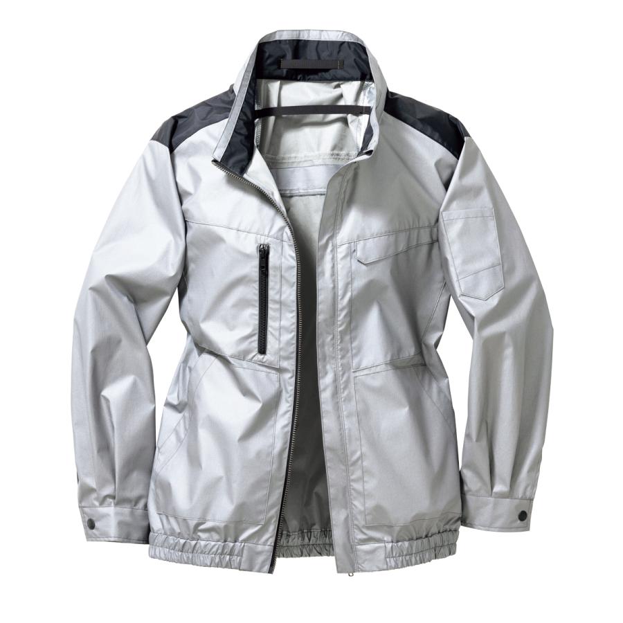 空調作業服 熱中症 熱中症対策 熱射病 服のみ 長袖 ポリエステル100% アルミ遮光 UVカット 便利な電池操作 トルネードラカン TRA1761【02のみ在庫限り】 |  | 03