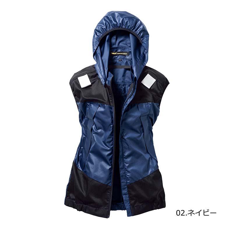 トルネードラカン 空調空冷服 熱中症対策 ベスト 服のみ ハーネス対応 遮熱 フード付き ポリ100% TORNADO RAKAN 夏 外作業 メンズ レディース TRT1891 |  | 01