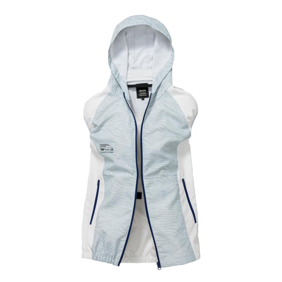 空調作業服 熱中症 熱中症対策 服のみ パーカーベスト ゼブラ柄ツートン ポリ100% 薄くて軽い 紫外線防止 激涼の通風性 楽らく電池操作 W1392【在庫限り】 |  | 02