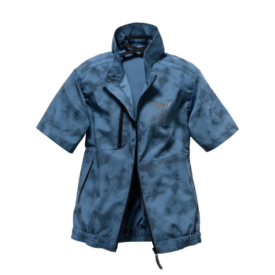 空調作業服 熱中症 熱中症対策 熱射病 半袖 大小ドット柄プリント 激涼の通風性 便利な電池操作 ポリエステル65%綿35% WinDo W3351【在庫限り】 |  | 01