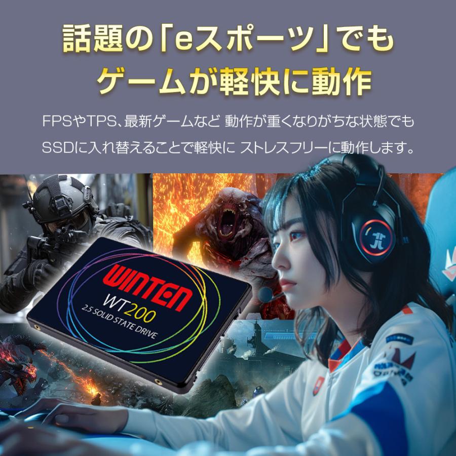 WINTEN 内蔵SSD 128GB 3年保証 2.5インチ SSD SATA3 6GB/s 3D NAND PS4