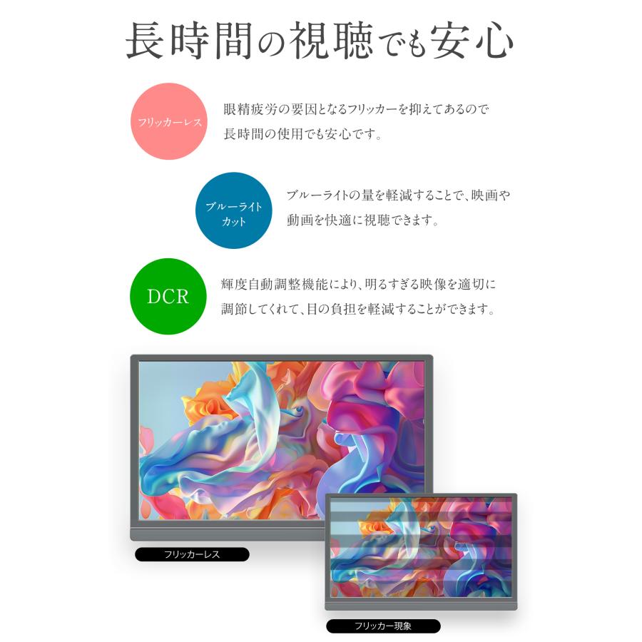 【ポイント5倍】モバイルモニター ゲーミング モニター 高画質 フルHD 13.3インチ ディスプレイ iPhone switch IPS 3年保証 WT-133H2-BS WINTEN 5643｜windoor128｜11