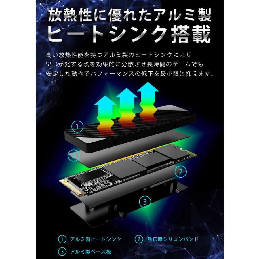 WINTEN WINTEN M.2 SSD 2TB M.2 2280 PCIe Gen4x4 NVMe 内蔵SSD 5年