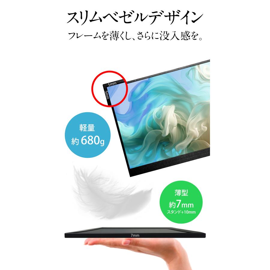 WINTEN モバイルモニター ゲーミング モニター 14インチ 1200P 高画質