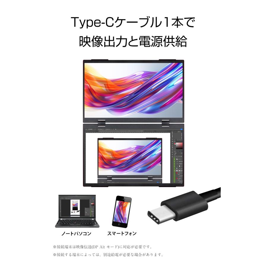 WINTEN デュアルモニター 15.6インチ 2画面 1080P フルHD ゲーミング