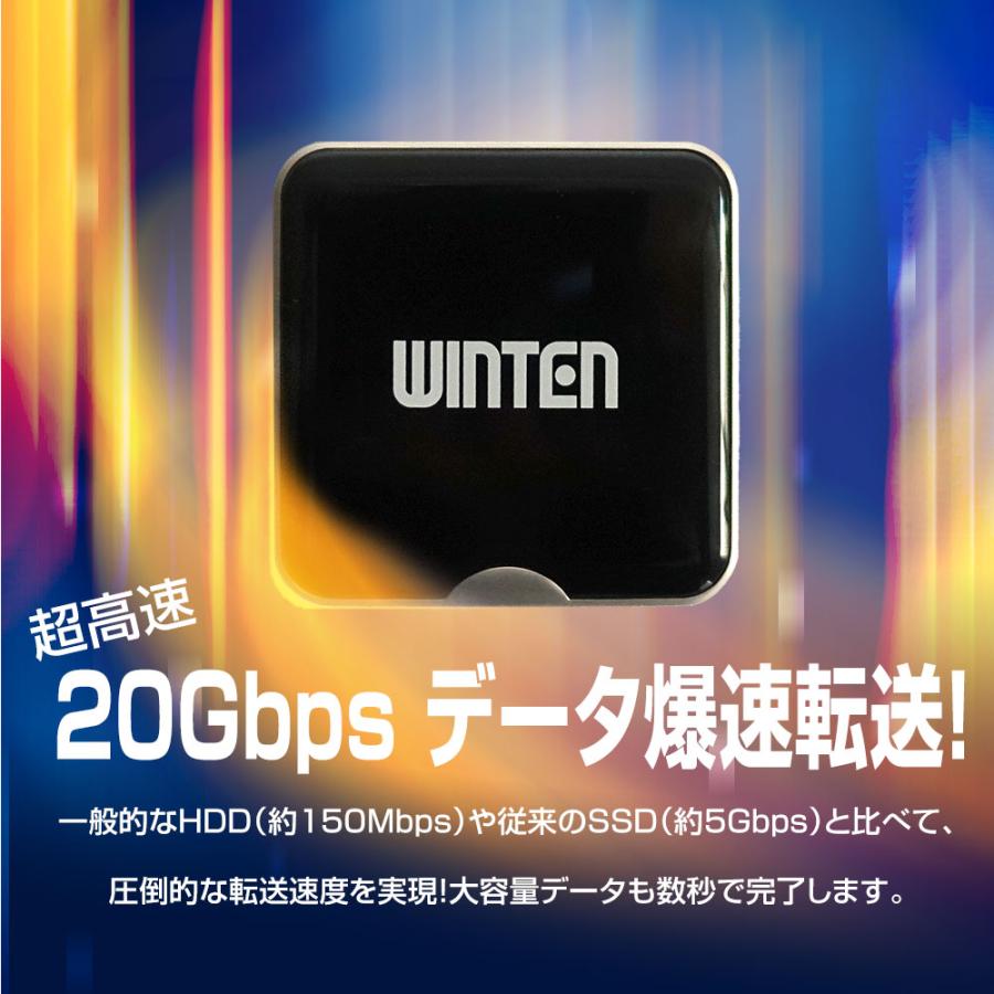 WINTEN WINTEN 4TB マグネット式 外付け SSD ポータブルSSD 3年保証