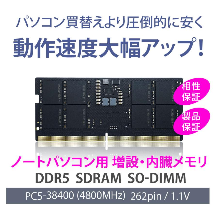 WINTEN WINTEN DDR5 ノートPC用 メモリ 64GB(32GB×2枚) PC5-44800(DDR5 