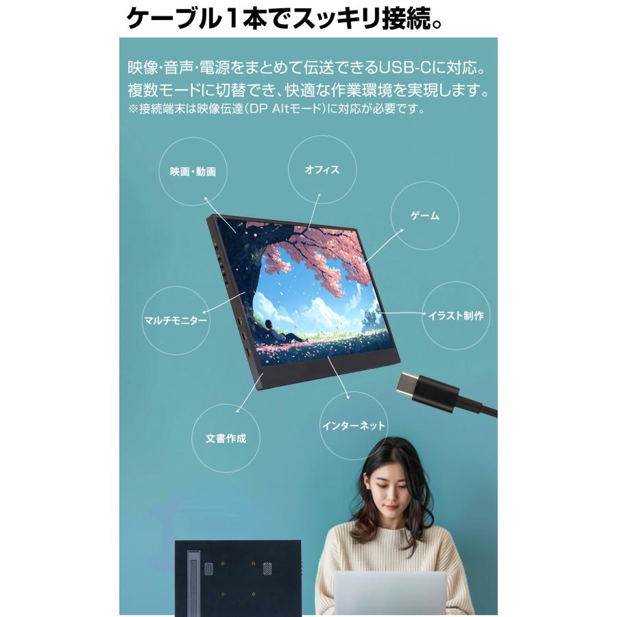 WINTEN モバイルモニター ゲーミングモニター 14インチ 1200P 高画質