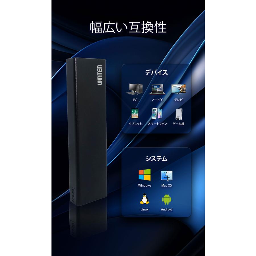 WINTEN 【外付けケースセット】WINTEN SSD M.2 1TBセット【5年保証】M
