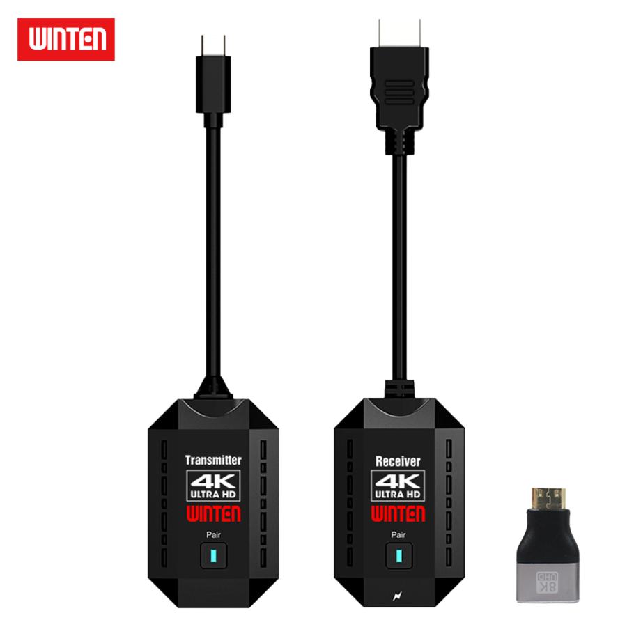 WINTEN ワイヤレス HDMI 映像 送受信機 4K@30Hz 無線 変換付 PC 