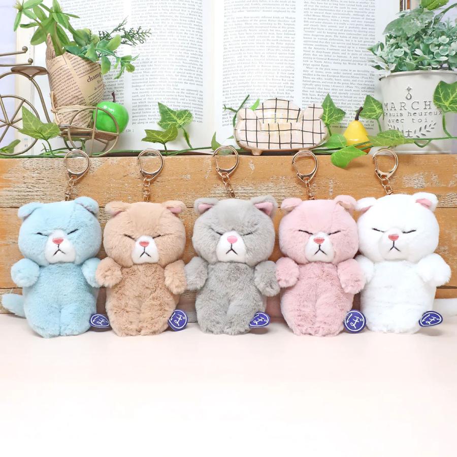 icchiさん　ぬいぐるみ作家　マスコットキーホルダー　猫エプロン 猫さん】お文具といっしょ ボールチェーン付きエプロンぬいぐるみ