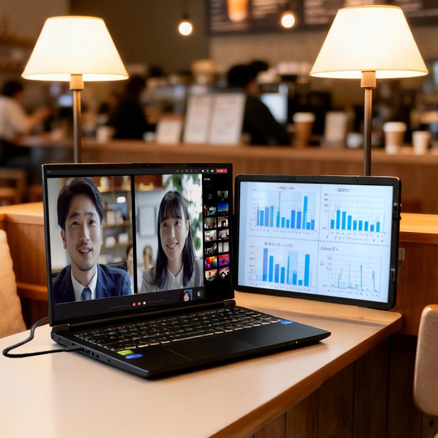 【P10倍】WINTEN モバイルモニター ノートPC 取付型 フルHD 14インチ 持ち運び ゲーム ノングレア TFT 液晶 WT-140NF-BK 9018_6