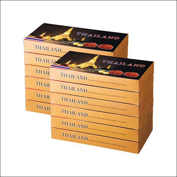 夏季クール便 世界のおみやげギフト タイ エレファント マカデミアチップチョコレート 12箱 Sagaretxe Net