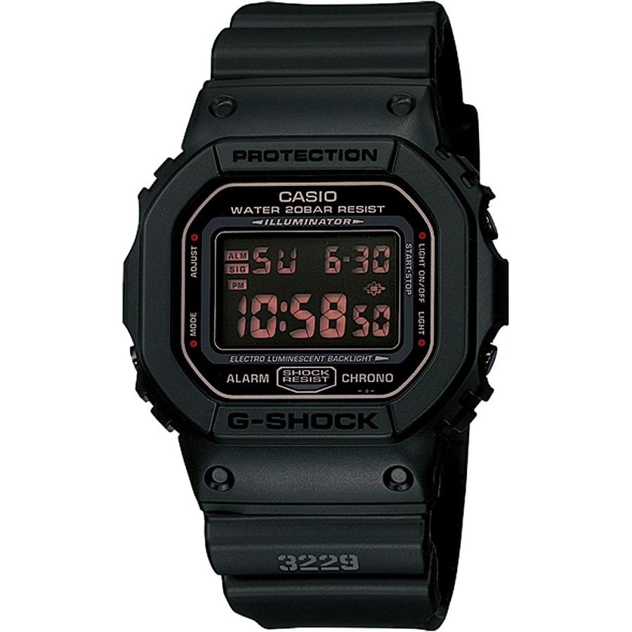 CASIO カシオ G-SHOCK DW-5600MS-1　並行輸入品　マットブラック レッドアイ　メンズ　腕時計
