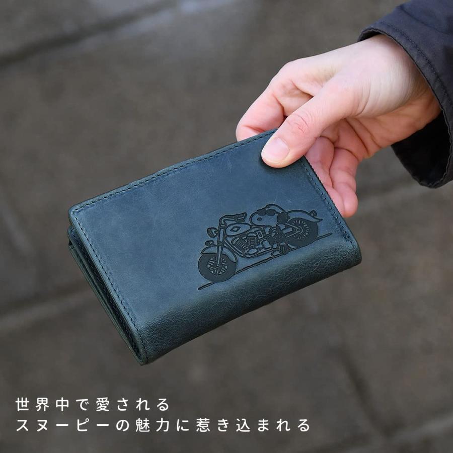 SNOOPY（スヌーピー） PEANUTS 二つ折り財布 本革 JOE COOL SNOOPY