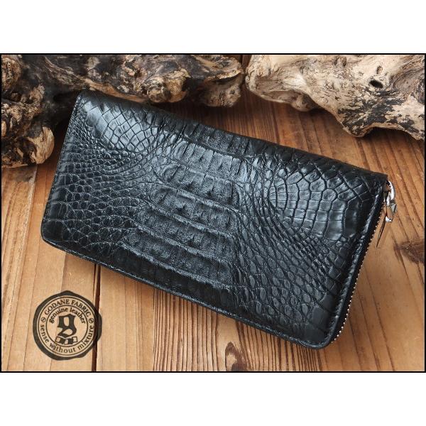 ★新品★ゴダン★8036 ★クロコラウンドファスナー長財布 ゴダン GODANE ラウンドファスナー カイマンクロコダイル長財布