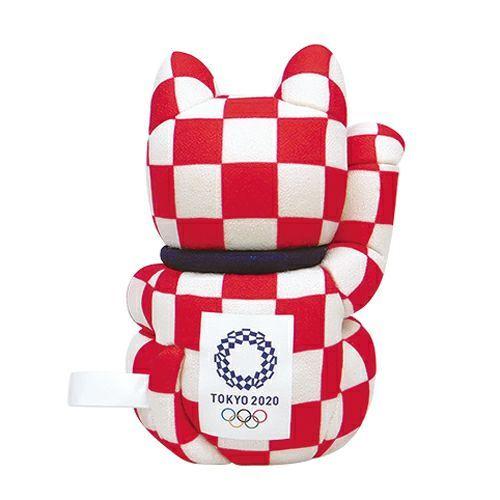 吉徳大光 招き猫 木目込 東京2020 オリンピックエンブレム 赤 商品番号