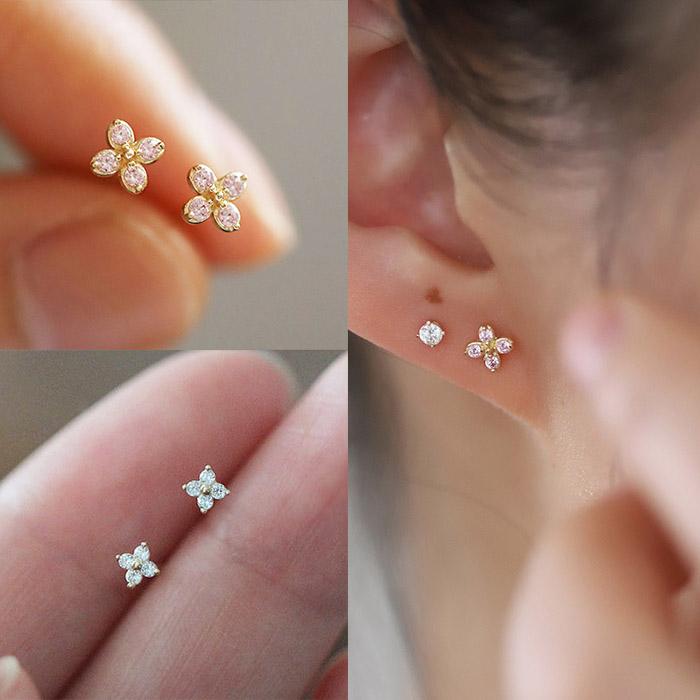 スワロフスキー ピアス 女性用 ボディピアス 18G 16G スワロフスキー プッシュタイプピアス