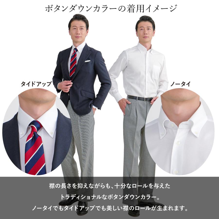 ワイシャツ ボタンダウン リネン 白 無地 麻100% 日本製 長袖 ドレス