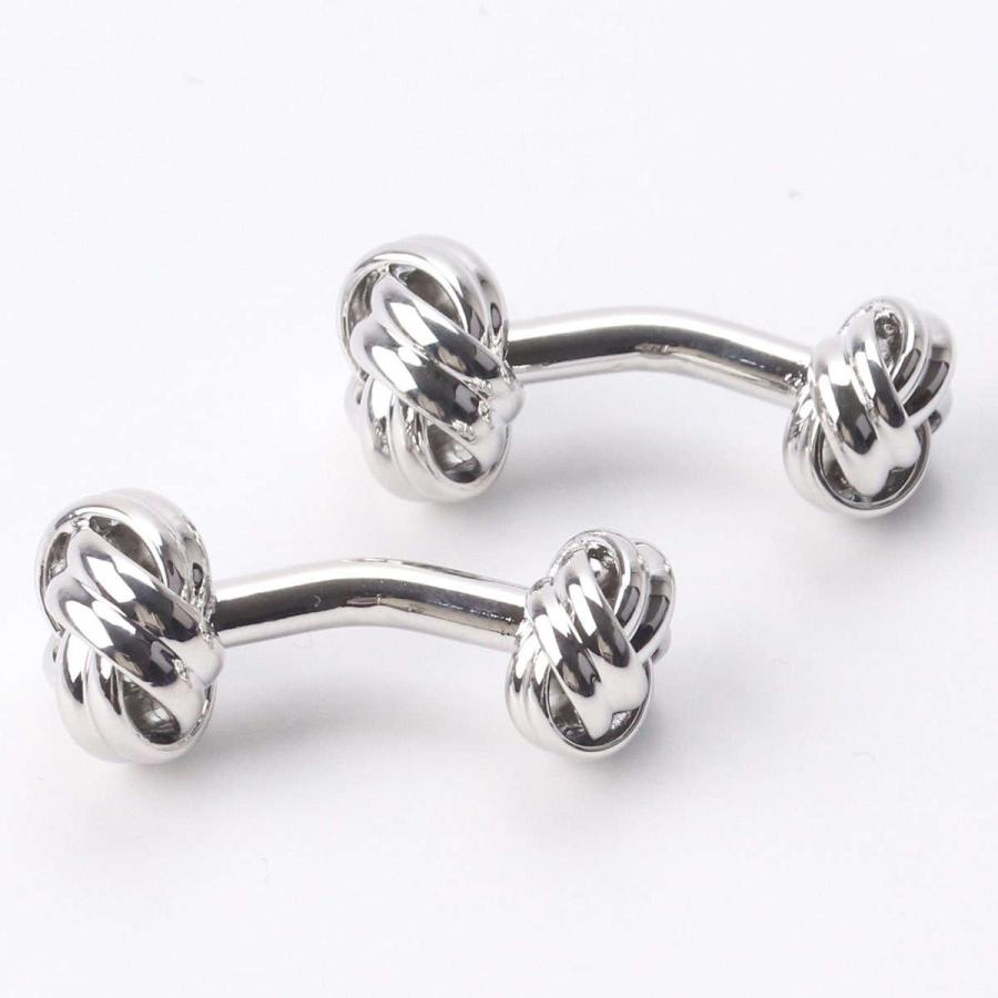 フェアファクス FAIRFAX カフスボタン 組紐デザイン ケース付 シルバー アメリカ製 カフリンクス 固定式 |入学式 卒業式 就職 プレゼント 祝い | FAIRFAX | 03