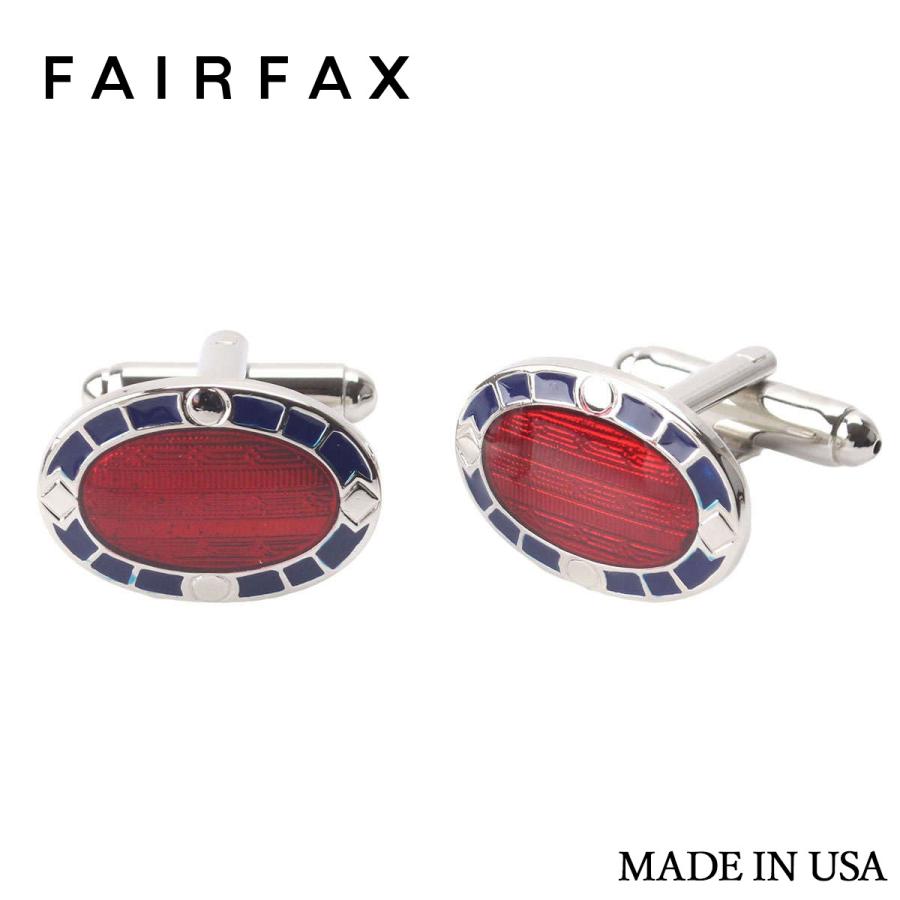 FAIRFAX（フェアファクス） カフスボタン レトロ オーバル型 ケース付