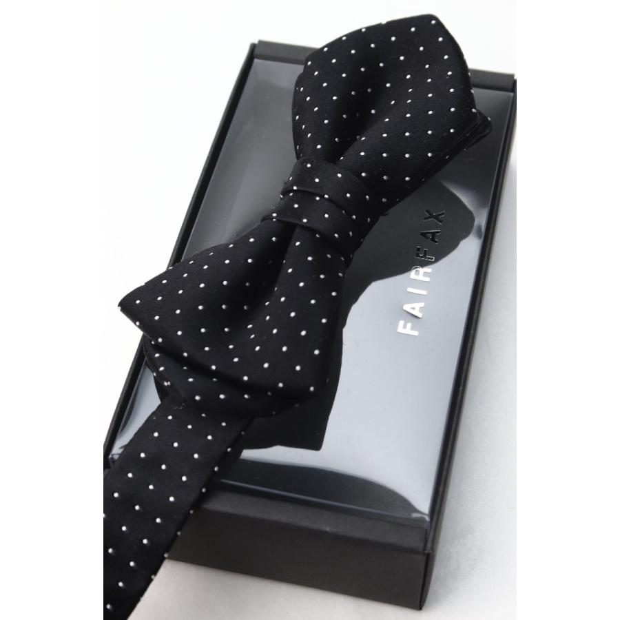 22新作 フェアファクス Fairfax 蝶ネクタイ サテン ピンドット ブラック シルク100 ポインテッドタイプ 日本製 父の日 結婚式 Dprd Jatimprov Go Id
