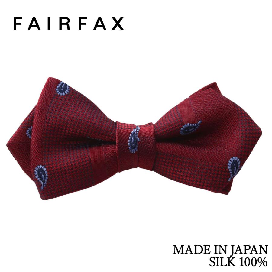 FAIRFAX（フェアファクス） 蝶ネクタイ メンズ レッド ペイズリー小紋