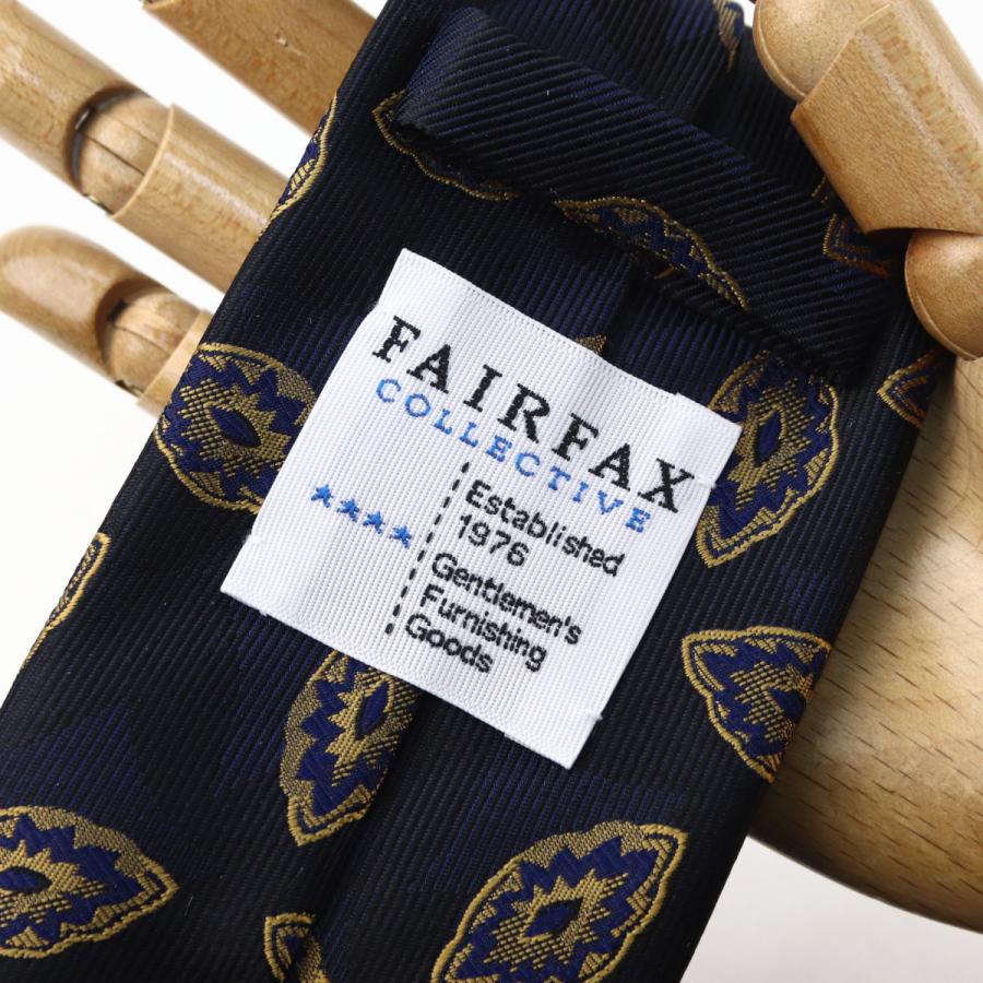 ネクタイ ビジネス フェアファクス FAIRFAX 45周年記念 限定 レトロ 小紋 濃いネイビー シルク100% 日本製 復刻デザイン | 父の日 結婚式 ギフト｜windsorknot｜03