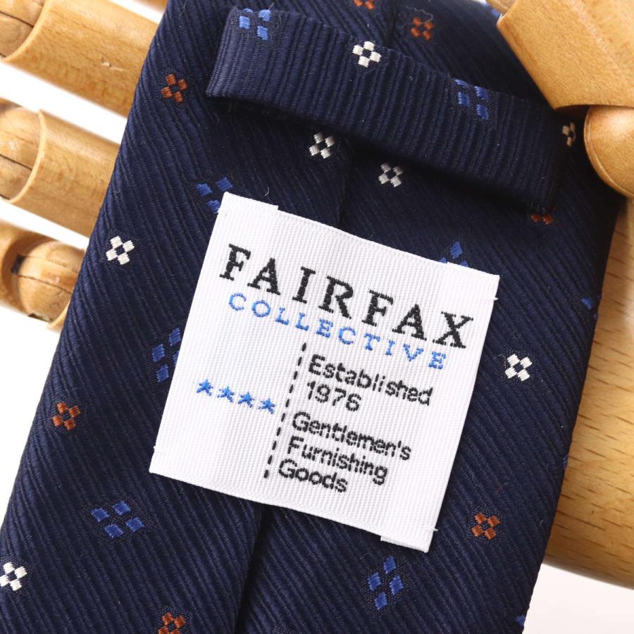 【極美品】FAIRFAX／フェアファクス／小紋柄／プリントタイ／ネイビー 極美品】FAIRFAX／フェアファクス／小紋柄／プリントタイ／ネイビー