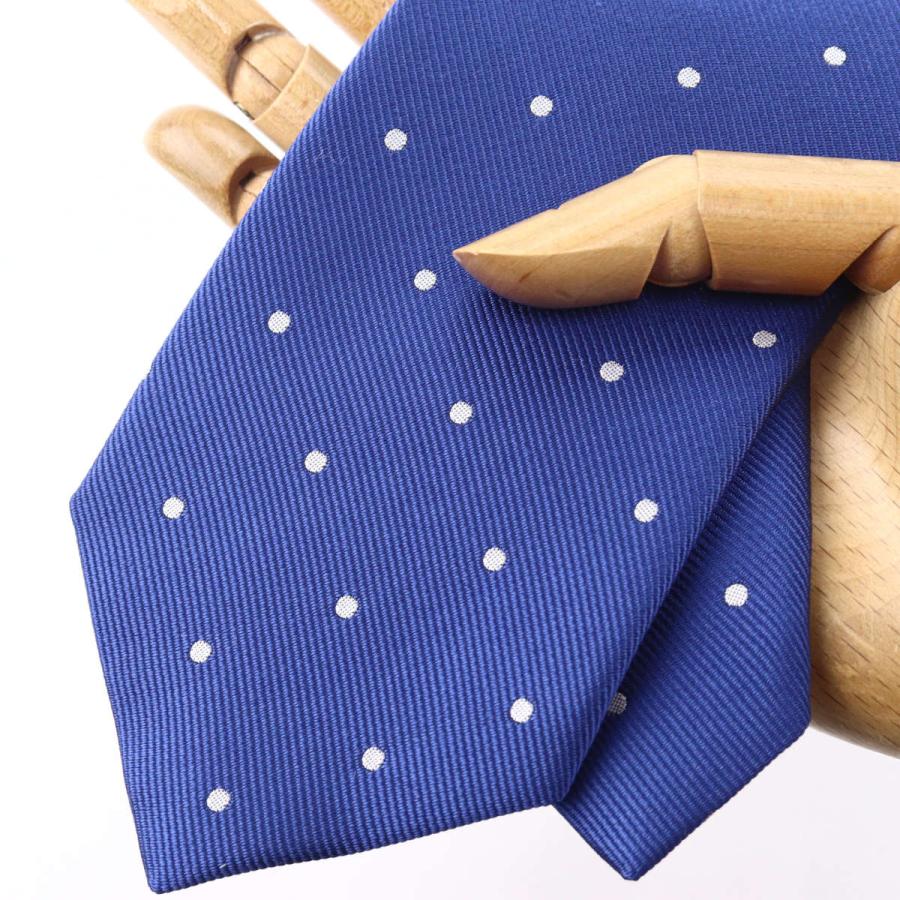 FAIRFAX（フェアファクス） ネクタイ ビジネス ドット ブルー 青