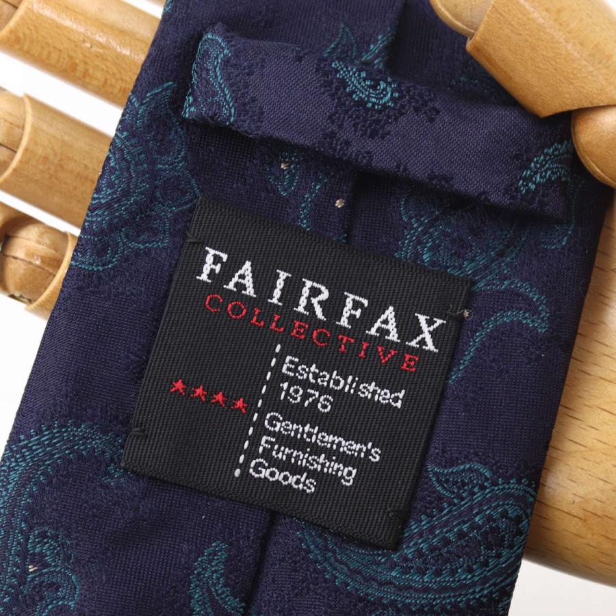 FAIRFAX フェアファクス ネクタイ ビジネス ペイズリー ネイビー