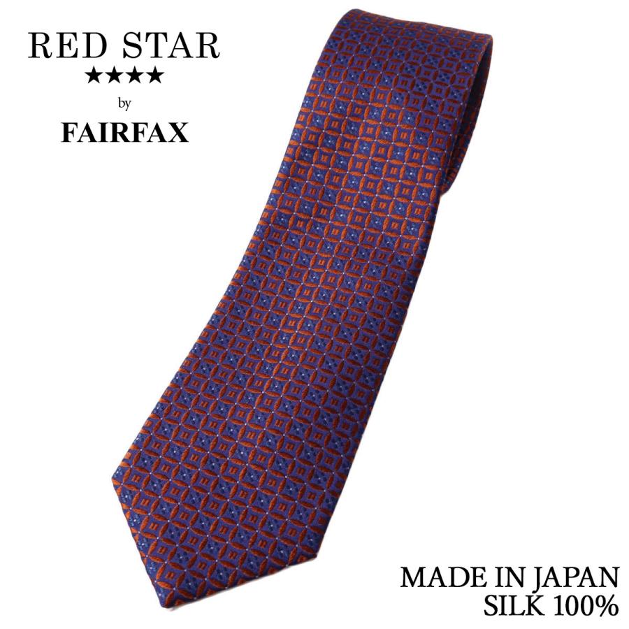FAIRFAX フェアファクス ネクタイ ビジネス 小紋 オレンジ FAIRFAX フェアファクス ネクタイ ビジネス 小紋 オレンジ
