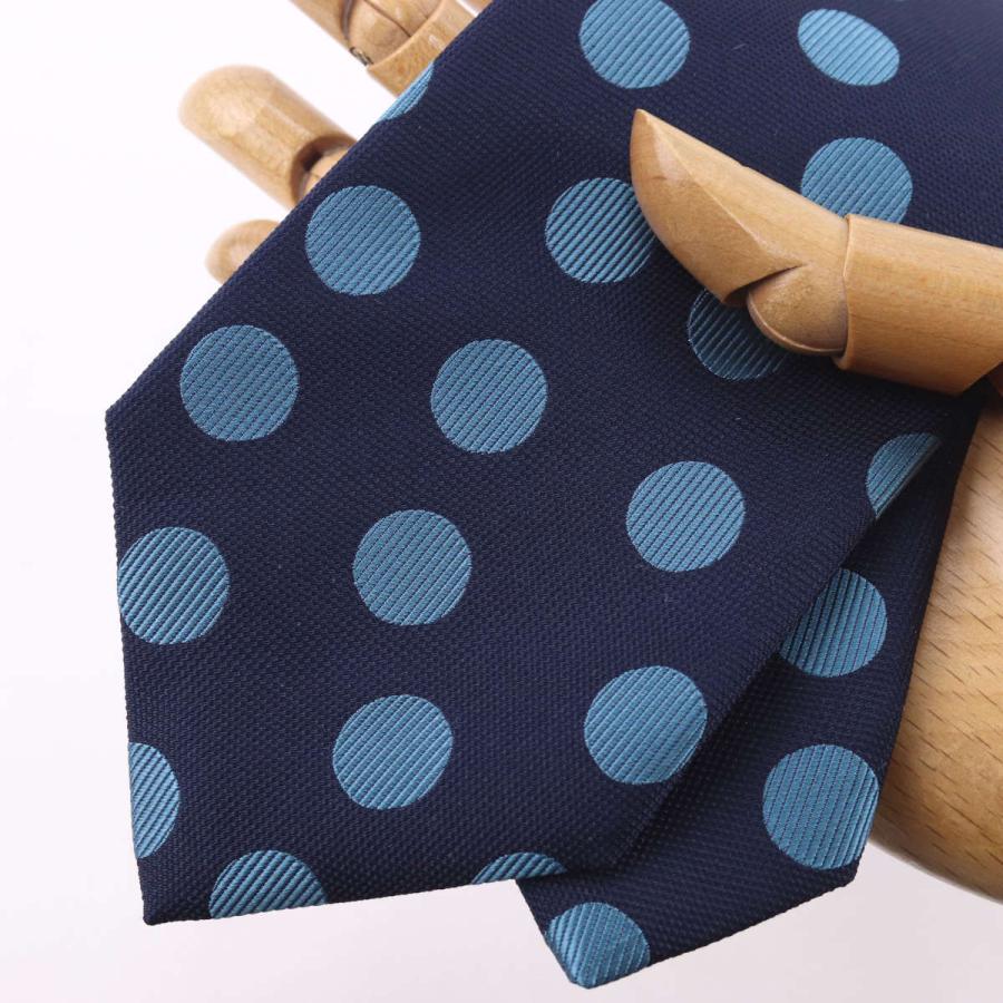 FAIRFAX ネイビー ドット柄 ネクタイ FAIRFAX フェアファクス