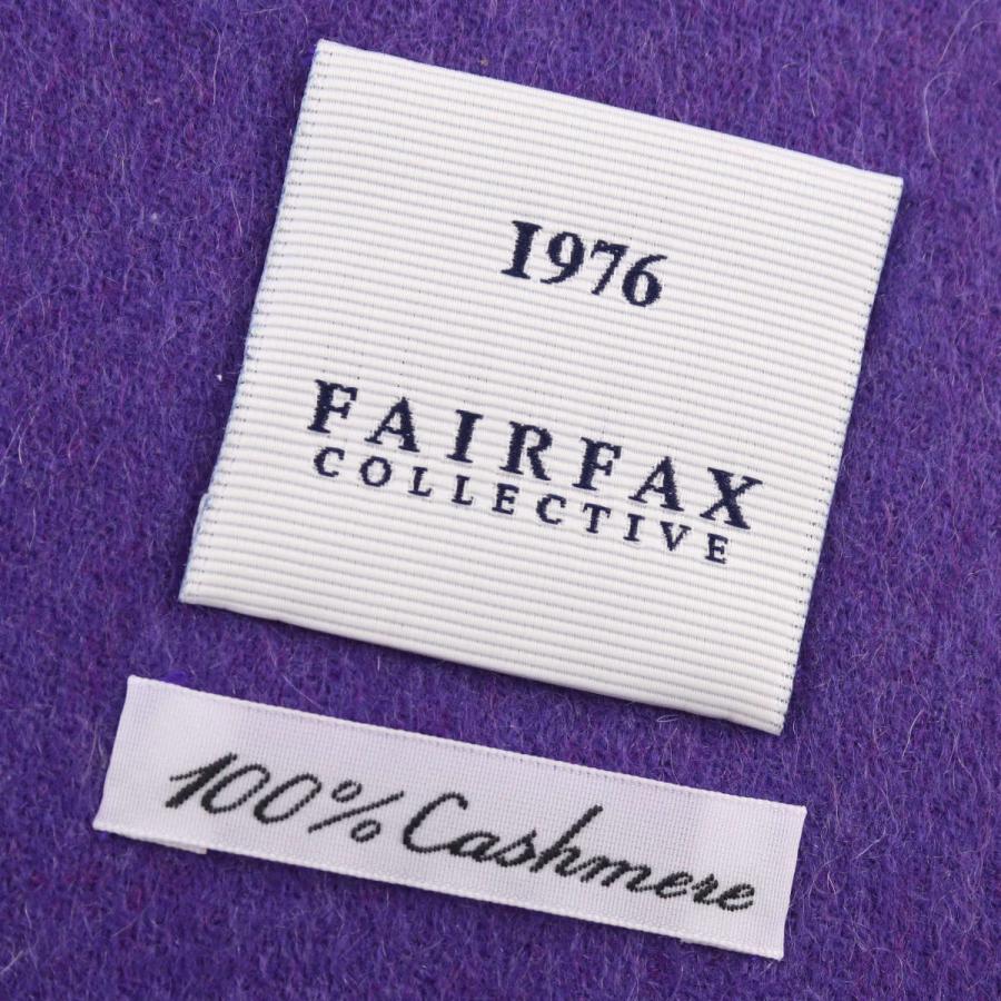 ウールマーク付き毛布。紫色 ．毛100%．羊毛、カシミヤ FAIRFAX（フェアファクス） マフラー メンズ 無地 カシミヤ100