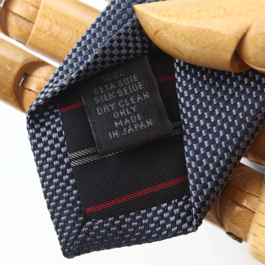 ネクタイ シルク バスケット織ソリッドタイ グレー系 シルク100