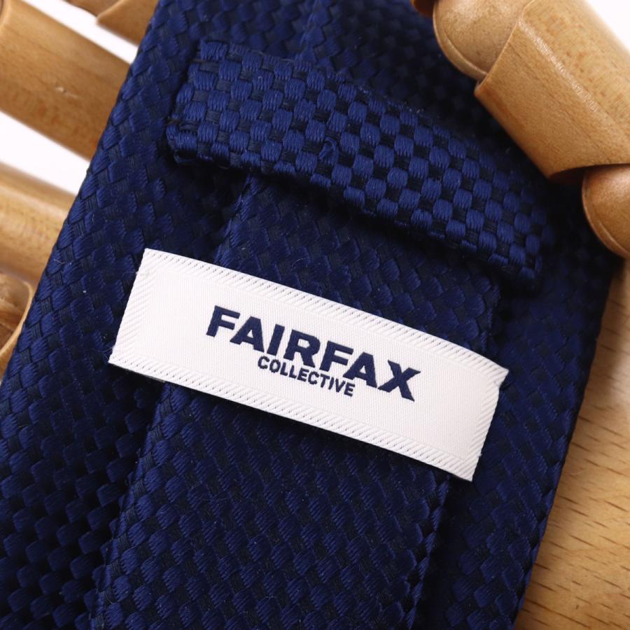 ネクタイ ビジネス フェアファクス FAIRFAX 究極 ネイビー 無地 クワトロピエゲ シルク100% 日本製 バスケット ソリッド 希少 | 父の日 結婚式 ギフト｜windsorknot｜05