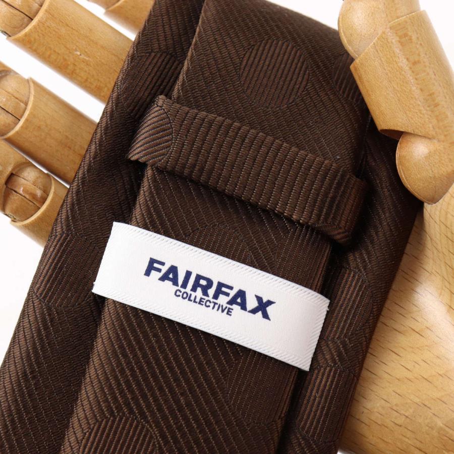 フェアファクス FAIRFAX ネクタイ ビジネス 無地 シャドードット ブラウン レップ シルク100% 日本製 メンズ ソリッド |入学式 卒業式 就職祝い プレゼント 人気 | FAIRFAX | 02