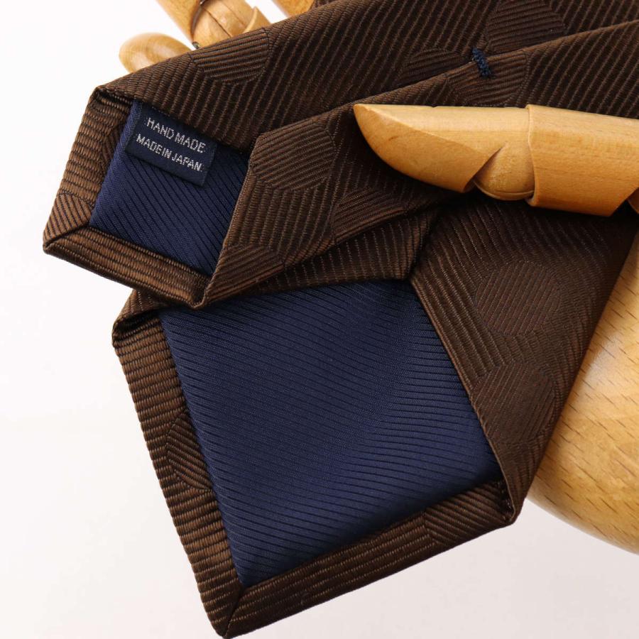 フェアファクス FAIRFAX ネクタイ ビジネス 無地 シャドードット ブラウン レップ シルク100% 日本製 メンズ ソリッド |入学式 卒業式 就職祝い プレゼント 人気 | FAIRFAX | 03