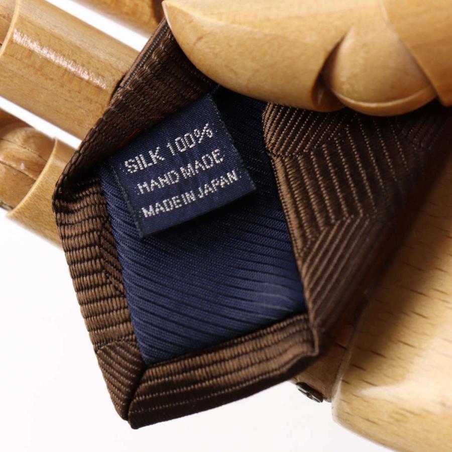 フェアファクス FAIRFAX ネクタイ ビジネス 無地 シャドードット ブラウン レップ シルク100% 日本製 メンズ ソリッド |入学式 卒業式 就職祝い プレゼント 人気 | FAIRFAX | 06